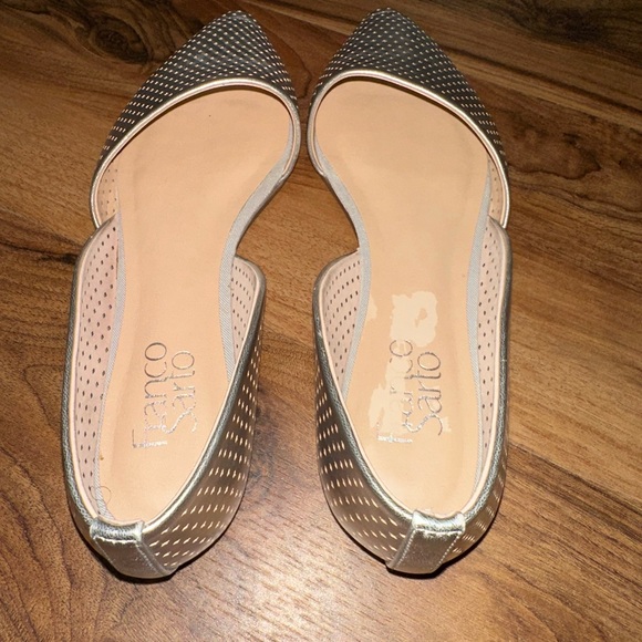 Franco Sarto Honey 2 Flats Metallic Silver Perforated | Size 7.5 | Excellent - Picture 3 of 6